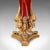 Metal Antique Epergne, French, Gilt Bronze, Cranberry Art Glass, Flower Vase, c.1920 For Sale - Image 7 of 12