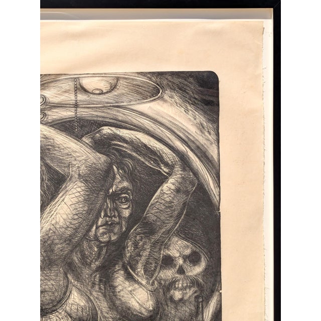 Luis Jiménez "Abuela" Modern Black and White Figurative Nude Lithograph Ed 5/100, 1997 For Sale In Houston - Image 6 of 11