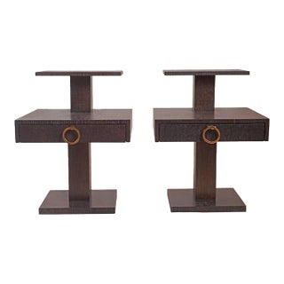 Attributed to Lane Stacked End Bedside Tables, Pair For Sale