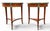 Pair of Mid 20th Century John Widdicomb Neoclassical Figured Burlwood Side Tables With Brass Galleries and Bronze Ram's Head Mounts For Sale - Image 12 of 13