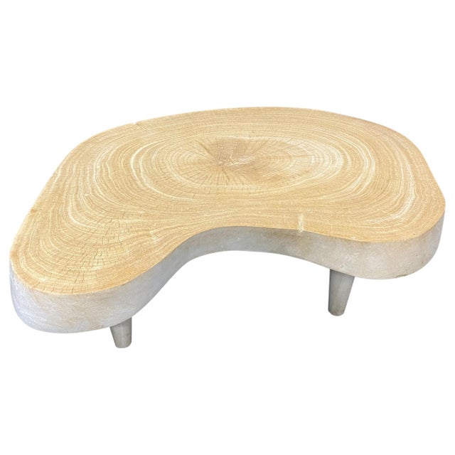 Andrianna Shamaris Amorphous Single Slab Teak Mid-Century Modern Coffee Table For Sale In New York - Image 6 of 18