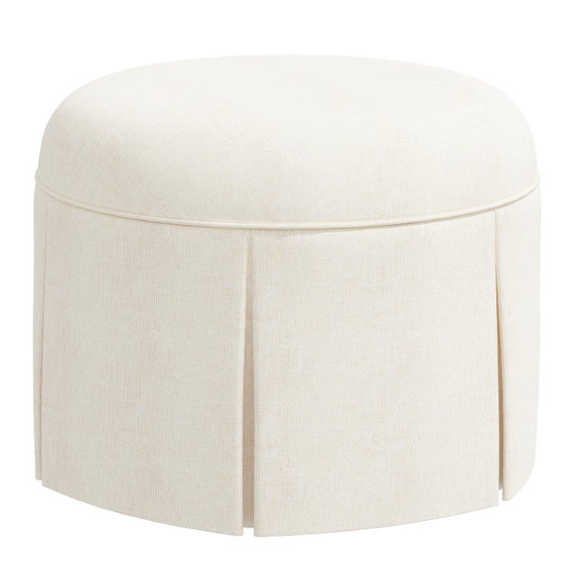 Not Yet Made - Made To Order Alix Pleated Ottoman in Zuma White For Sale - Image 5 of 5