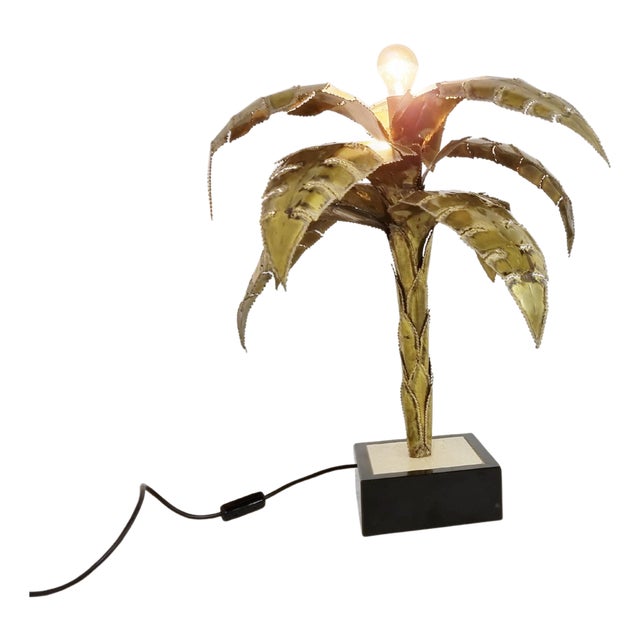 Palm Table Lamp by Maison Jansen, 1970s For Sale