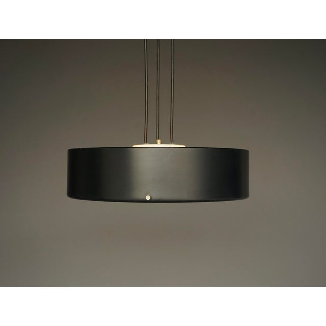 Mid-Century Italian Ceiling Pendant Light in Glass and Metal by Bruno Gatta for Stilnovo, 1950s For Sale - Image 6 of 15