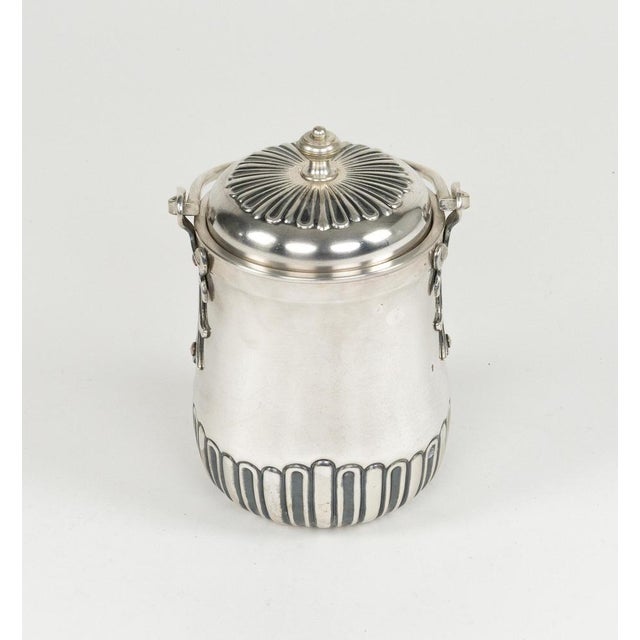 1960s Mid-Century Steel Ice Bucket attributed to Aldo Tura for Macabo, Italy, 1960s For Sale - Image 5 of 15