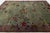 Green Antique 1920s Art Deco Chinese Nichols Rug in Sage Green & Plum Floral Design For Sale - Image 8 of 12