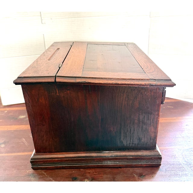 Brown Early 1900s Clark's Oak Spool 3 Compartment Desk/Cabinet For Sale - Image 8 of 11