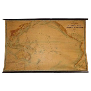 Large Wall Map by Heinrich Kiepert for Lithographische Anstalt Leopold Kraatz, 1886 For Sale