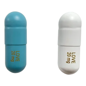 Tal Nehoray Set of 2 Pop Art Sculptures - Love 20 Mg in Matte Turquoise Hope 20 Mg in Matte White