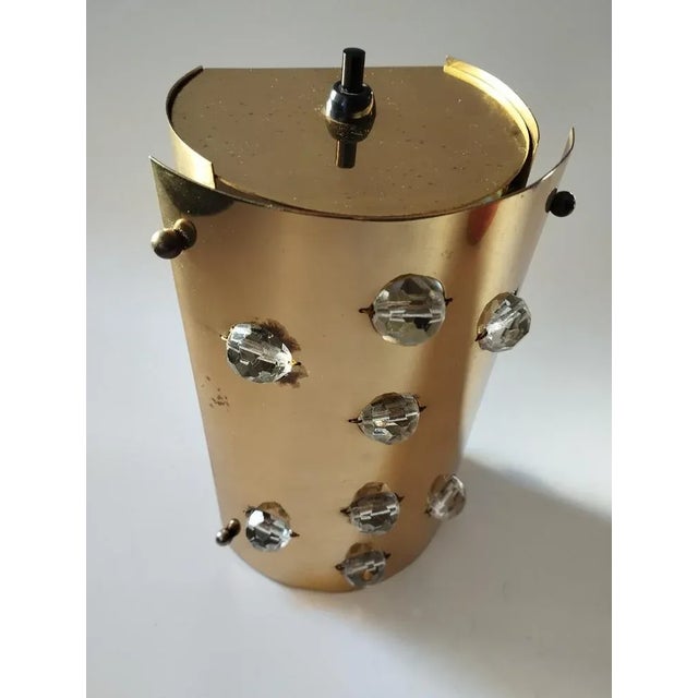 Mid-Century Modern Brass Wall Lamp with Faceted Glass Spheres, 1970 For Sale - Image 3 of 11