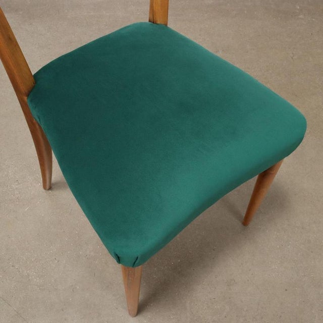 Brown Vintage Italian Dining Chairs, 1950s, Set of 4 For Sale - Image 8 of 11