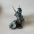 Vintage Spi Triple Candelabra: Pewter, Verde-Patina, Morning Glory Hummingbird For Sale - Image 10 of 18