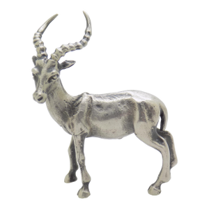Vintage Italian Handmade Genuine Silver Ibex Animal Figurine Sculpture Miniature