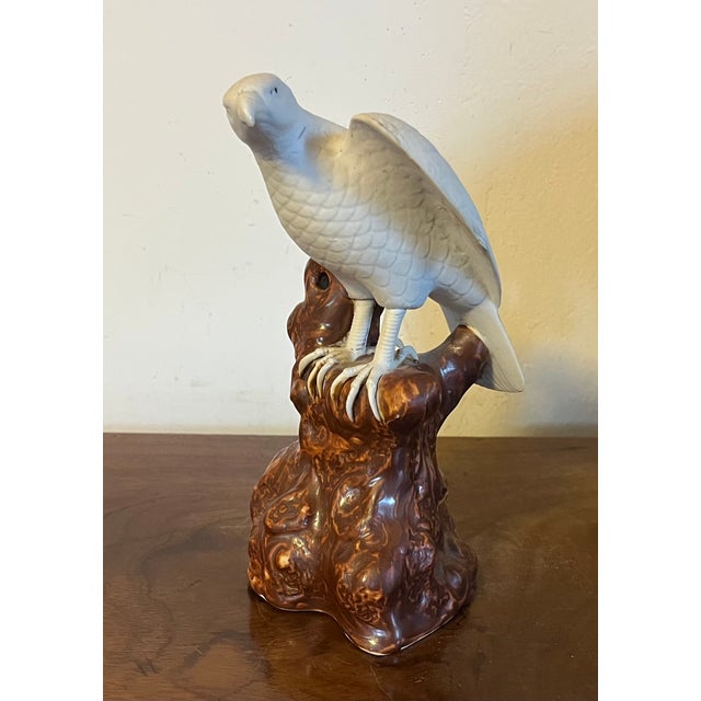 Antique 19th Century Japanese Meiji Porcelain Figure of a Hawk For Sale - Image 12 of 14