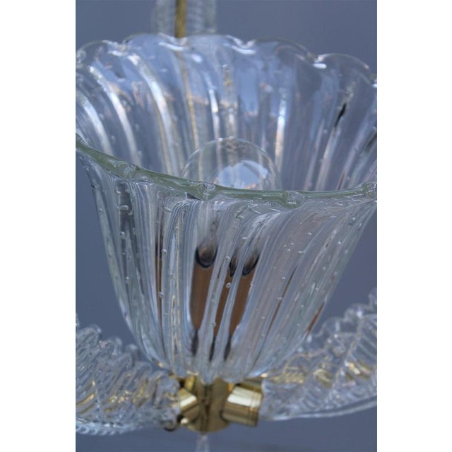 Murano Glass Pendant Light attributed to Barovier, 1950s For Sale - Image 12 of 18