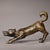 This is a magnificent vintage Chinese bronze sculpture of a mythical beast or hound, designed in the style of ancient...