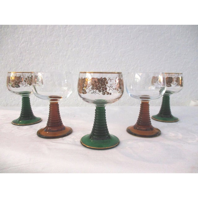 Mid-Century Roemer Wine Glasses, S/5 For Sale In West Palm - Image 6 of 6