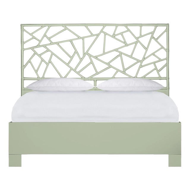 Tiffany Standard Bed King, Celery Green For Sale