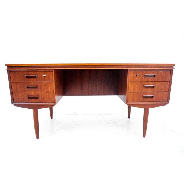 Mid-Century Modern Danish Desk in Teak, 1960s For Sale - Image 3 of 13