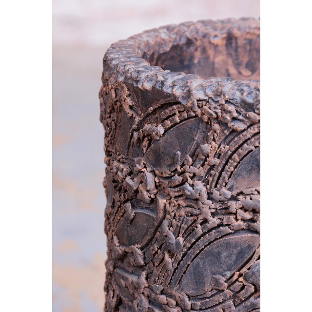 Brown Mid-Century Vase in Ceramic, Czech, 1950s For Sale - Image 8 of 15