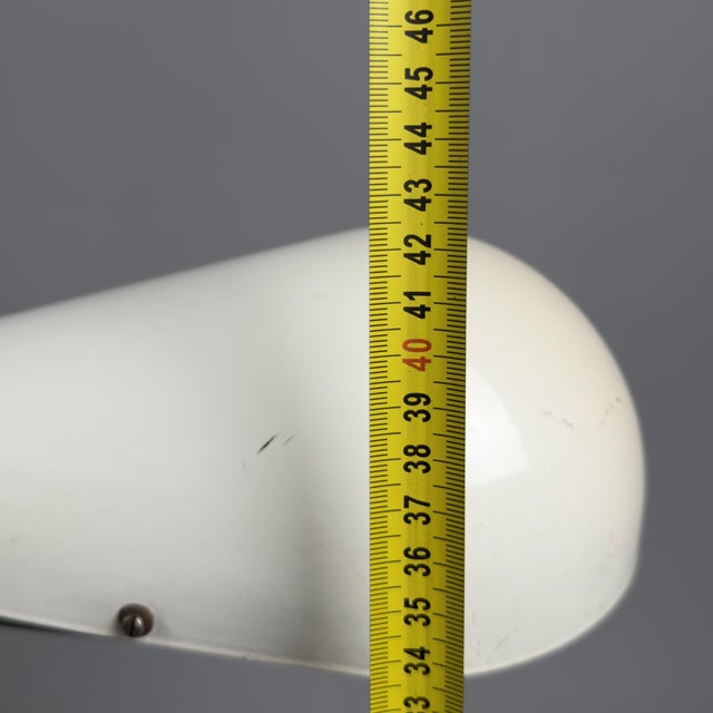 Adjustable White Metal Desk Lamp, 1970s For Sale - Image 11 of 12