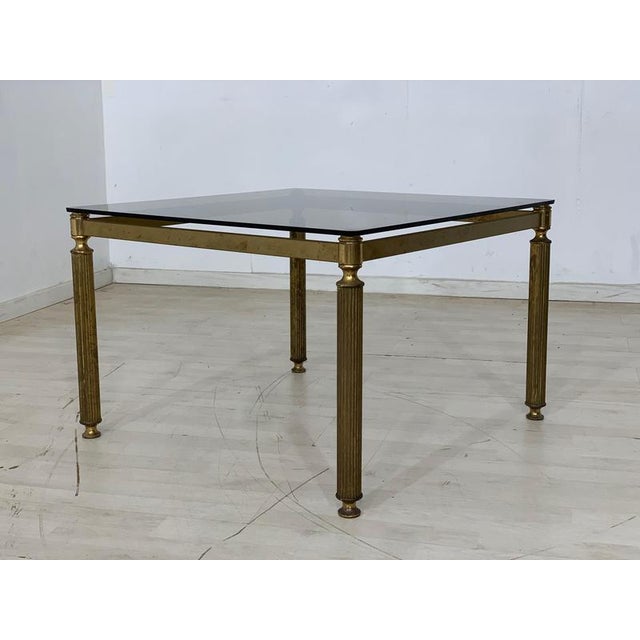 Vintage Brass and Glass Coffee Table For Sale - Image 3 of 8
