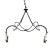 Stunning chandelier from Dennis & Leen, Los Angeles. Spectacular form, substantial yet airy. Two scrolling arms each...