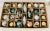 Vintage set of 24 glass painted Christmas ornaments. 2” -3”!glass balls with 4” oval drops. In box