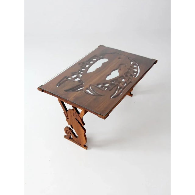 Brown Ocean Theme Coffee Table Circa 1988 For Sale - Image 8 of 9