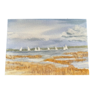 Original Watercolor Seascape “Flotilla”