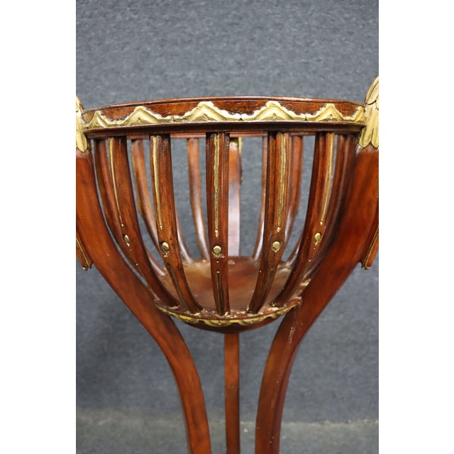 Pair of Hollywood Regency Mahogany Swan Jardinières / Planters For Sale In Philadelphia - Image 6 of 14