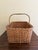 Wood Antique Early 20th Century American Splint Oak Gathering Basket For Sale - Image 7 of 8