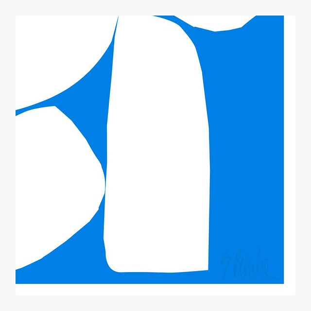 Not Yet Made - Made To Order Tulip in White and Cobalt Fine Art Print 21.25" X 30" by Liz Roache For Sale - Image 5 of 6