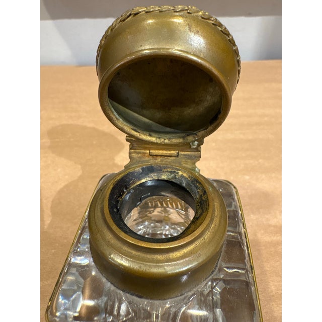 Antique French Ormolu Inkwell For Sale - Image 4 of 8