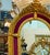 Rococo French Rococo Mirror – Burgundy Velvet Paneling & Ornate Gold Leaf Frame For Sale - Image 3 of 6