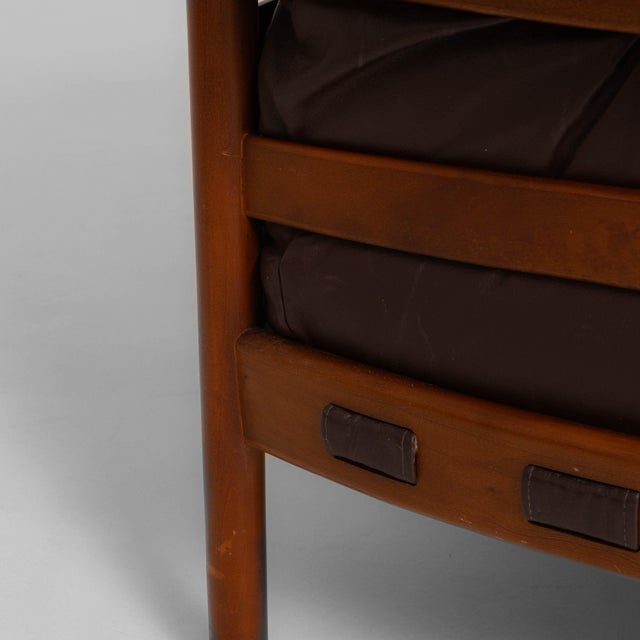 1960s Danish Mid-Century Modern Sofa Attributed to Ellekær & Norell for Coja Chocolate Brown For Sale In Greensboro - Image 6 of 18