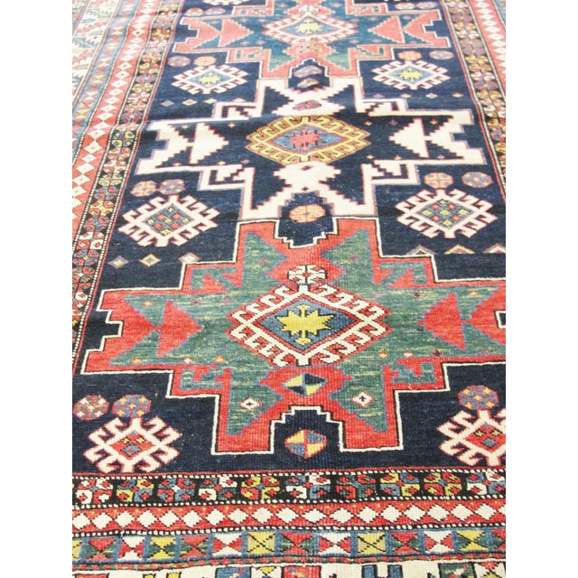 Tribal Antique Caucasian Lesghi Star Rug For Sale - Image 3 of 10