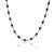 Certified 14k White Gold Natural 10.52ct Blue Sapphire & Diamond Tennis Necklace For Sale - Image 4 of 15