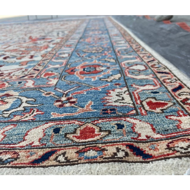 Serapi Bidjar Rug Hand Knotted Persian Wool Rug, 8x10 Vintage Style For Sale - Image 4 of 14