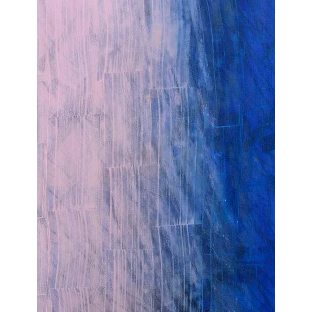 1970s Pink and Blue Abstract For Sale - Image 5 of 10