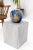 Mid-Century Modern Cube Shape Italian Carrara Marble Pedestal 18" Tall End Table For Sale - Image 11 of 12