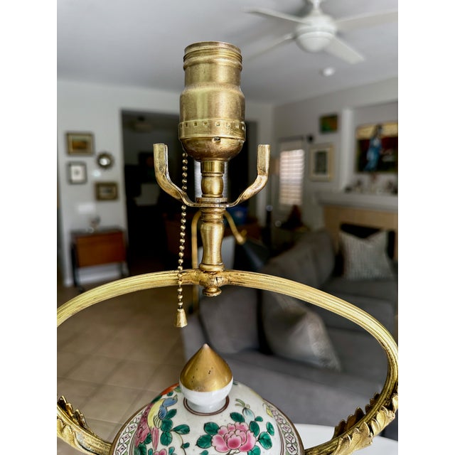 Single Late 19th Century Chinese Famille Rose Porcelain Vase Mounted Table For Sale - Image 10 of 18