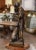 Early 20th C. Belgian Patinated Spelter Sculpture of Boy Feeding Dog by Rousseau For Sale - Image 9 of 12