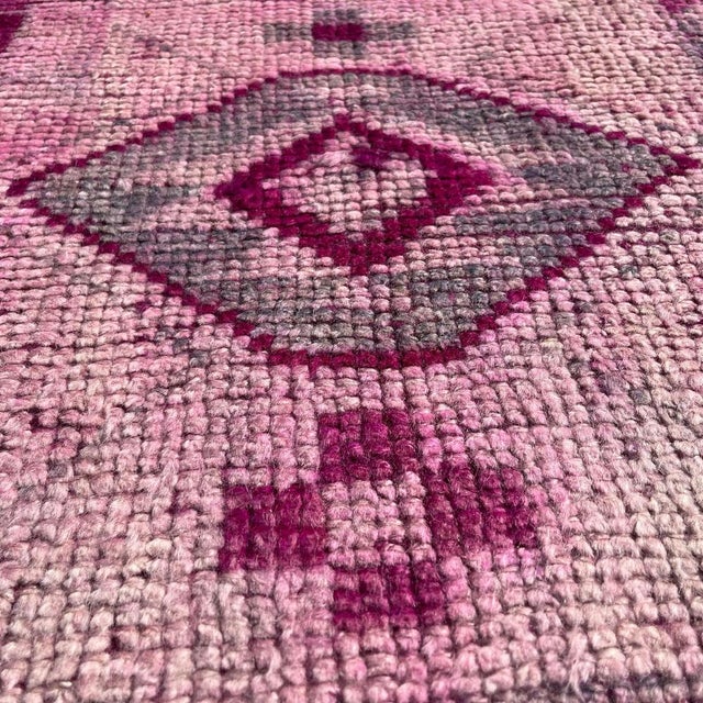 Pink Vintage Kurdish Herki Rug, 1930s For Sale - Image 8 of 11