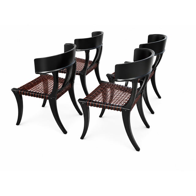Mid-Century Modern 1980s Vintage Klismos Dining Chairs - Set of 6 For Sale - Image 3 of 7