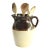 Early 20th Century Stoneware Pitcher/Two Tone/Utensil For Sale