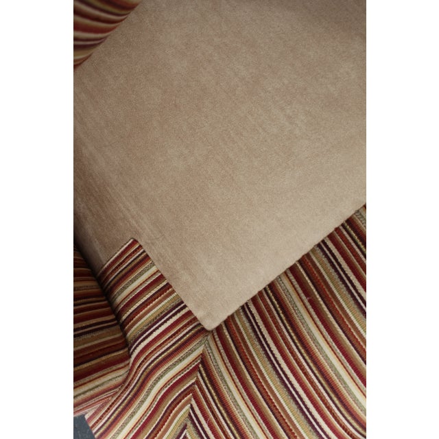 1970s Style Striped Club Chairs - a Pair For Sale - Image 11 of 12