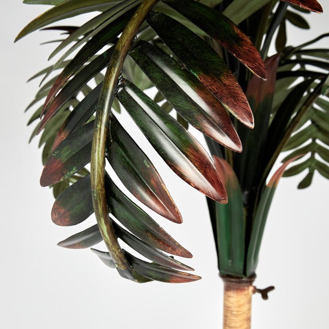 Group of Three Vintage Italian Tole Palm Tree Sculptures For Sale In West Palm - Image 6 of 11