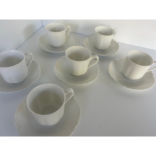 1950s Haviland Limoges Demitasse/Espresso Cups & Saucers Set of Six For Sale - Image 12 of 18