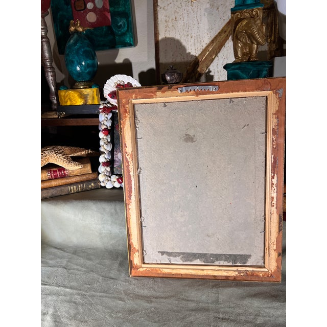 Dark Pink 19th Century French Rococo Oil on Canvas Cherub Painting in Parcel Gilt Frame For Sale - Image 8 of 12